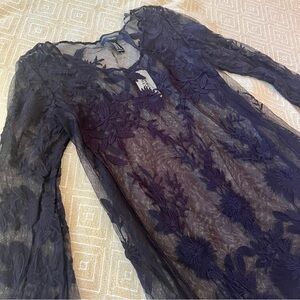 Forever 21 Black Lace dress Medium Large NWT